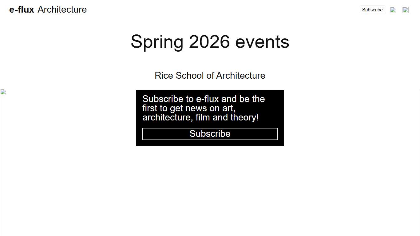 Spring 2026 events - Announcements - e-flux
